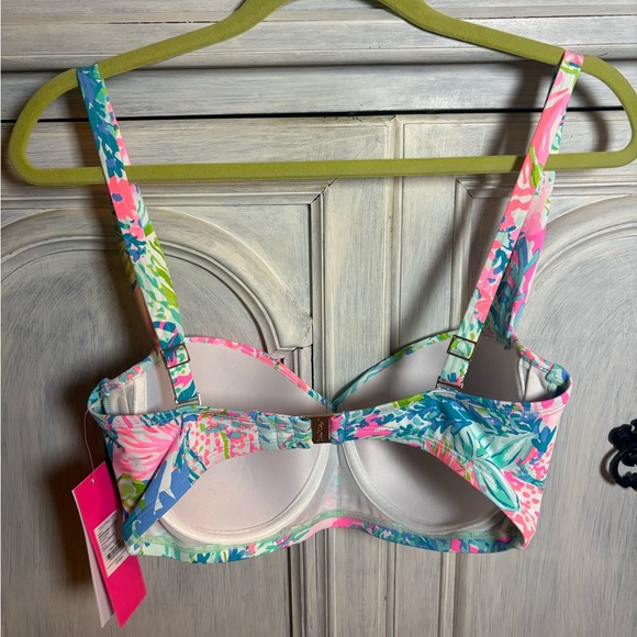 Lilly Pulitzer Drea Bikini Top Fished My Wish Preppy Resort Extra Support - Picture 5 of 5
